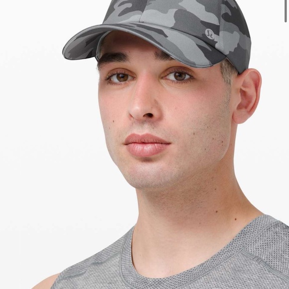 Lululemon Fast and Free Mens Run Hat *NWT Heritage 365 Camo Rhino Grey Multi - Picture 2 of 6